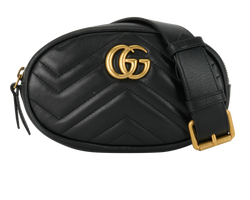 Marmont Belt Bag, Leather, Black, 476434, 2*